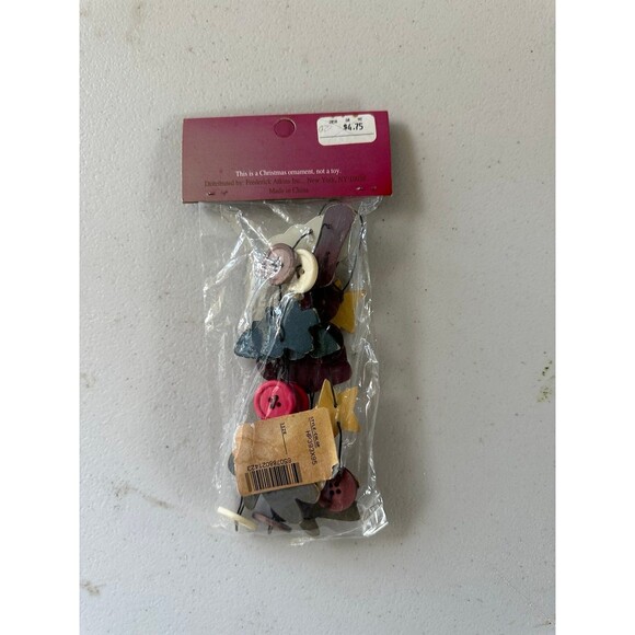 Vintage NWT Herald Novelty Mini Wooden Christmas Tree Garland - Picture 2 of 2